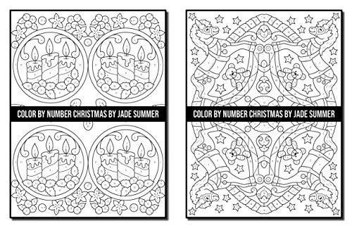 Color by Number Christmas: An Adult Coloring Book with Fun, Easy, and ...