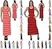 Enimay Women's Designer Stripe Summer Maxi Long Dress Scoop Neck Racerback
