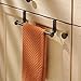 iDesign York Metal Over the Cabinet Dish and Hand Towel Bar Holder for Kitchen, Bathroom, 10.5