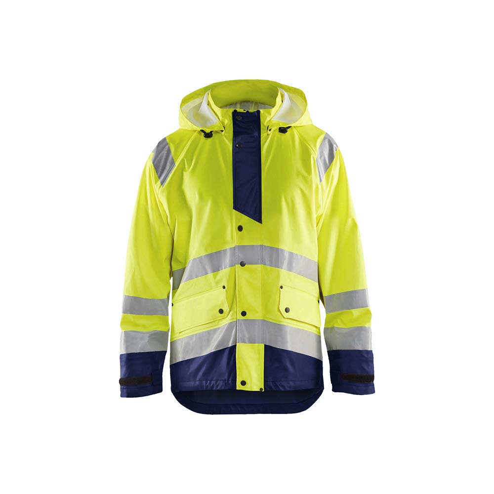 Blaklader 432720053389XXL Level 3 Rain Jacket, High Vis Yellow/Navy, Size XXL