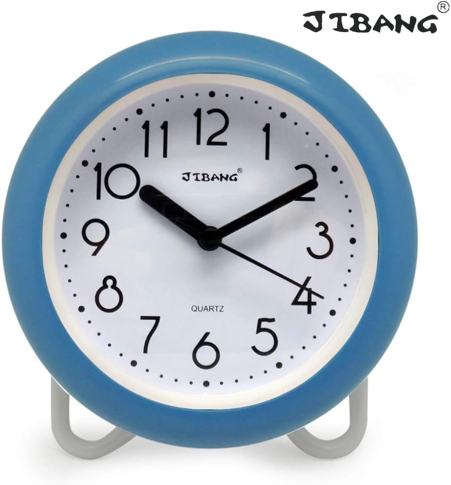JIBANG Waterproof Bathroom Clock, Desktop Clocks for