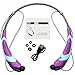 Bluetooth Earphone Neckband Headphones,V4.2 Stereo Noise Cancelling Wireless Headset, Sport Neckband Style Magnetic Earbuds with Mic for iPhone Series and Android Phones (Purple)