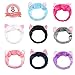 Elastic Cute Cat Ears Headbands- Fomei Women's Lovely Kitty Hair Band, Comfortable Spa Facial Headband, Washable Wrap Headbands for Bath, Makeup and Sport Fits All Head Sizes (8 Pack, Candy Color)