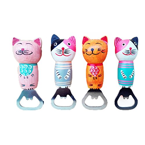 Bluefun® bottle opener and fridge magnet - bali cat sh…