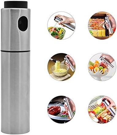 Dongsmer Olive Oil Sprayer Dispenser Stainless Steel Kitchen Oil and Vinegar Sprayer Barbecue Marinade Spray Bottle