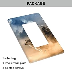 Pznen Wolf Single Rocker Wall Plate Woodland Wolf