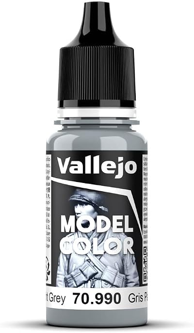 Vallejo Model Color Light Grey 18 ml Self-Leveling Acrylic Paint for Figures