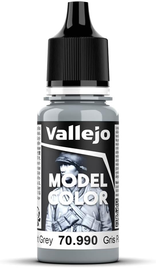 Vallejo Model Color Light Grey 18 ml Self-Leveling Acrylic Paint for Figures