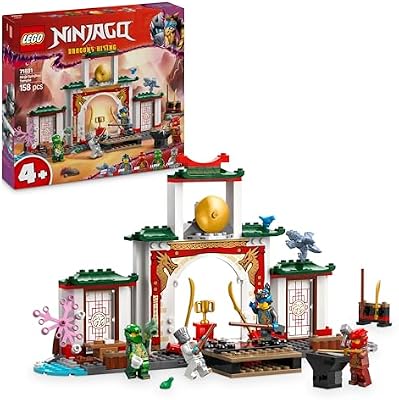 Ninjago Le Temple de Spinjitzu des Ninjas - Jeu de Construction avec 4 minifigurines et Un Dragon - Stimule Le Jeu de rôle - Idée de Cadeau pour garçons et Filles dès 4 Ans 71831