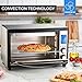 Baulia TO809 Digital Countertop Toaster Oven, 12 Inch Pizza 33 Liter Compact Convection Oven | Stainless Steel Even Heat Technology | 9 Pre-programmed One-Touch Functions, 6-Slice, 1600W
