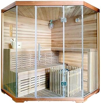 Eck Sauna Fur 4 Personen B 1 8m 180x74x148x74x180 Cm Hohe 2 M Amazon De Baumarkt