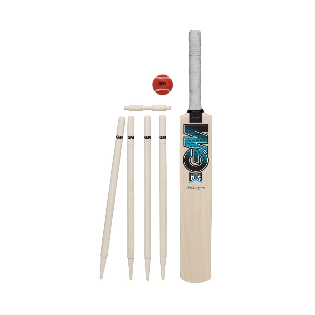 GM | Young Gunn Cricket Set | Diamond | Cricket Bat, Soft Ball, Batting Gloves, Stumps & Bail and Carry Bag | Size 5 | Gunn & Moore