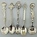 5 Pcs/Set Royal Style Bronze Carved Small Coffee Flatware Cutlery Dessert Spoon For Snacks