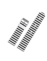 correa de reloj de 22 mm, correa de cuero Jolook para Samsung Gear S3 Classic   S3 Frontier   Gear 2 Neo y el reloj de la otra correa que utiliza barras de resorte de 22 mm: correa blanca y negra