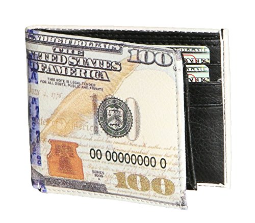 9-Crowns-100-Hundred-Dollar-Vegan-Leather-Bifold-Wallet-WID-Slot