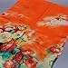 Women's Rose Voile Lightweight Silky Fabric Elegant Sun Long Large Stole Shawl Scarf (Orange)