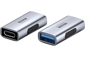 Hagibis USB 3.2 Adapter 2 Pack, USB C Female to USB A Female Connector OTG Adapter 10Gbps 60W Cable Extender for Laptops Char