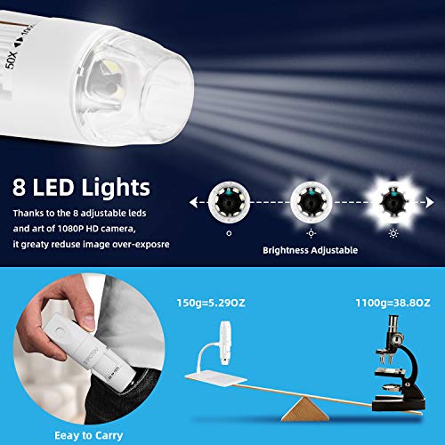 5 STPCTOU+Wireless+Microscope+50X+1000X+Handheld