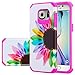 GALAXY WIRELESS Galaxy S7 Edge Case, Samsung Galaxy S7 Edge [Shock Absorption/Impact Resistant] Hybrid Dual Layer Armor Defender Protective Case Cover for Galaxy S7 Edge, Pink Sunflower