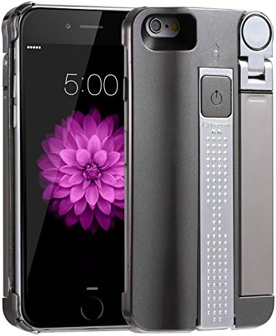 Selfie Stick Case,JKEEMI Portable 3 in 1 Bluetooth self-timer phone case with built in rechargeable Bluetooth and Stretchable Selfie Stick for iphone 6/6s Plus 5.5 (Grey)