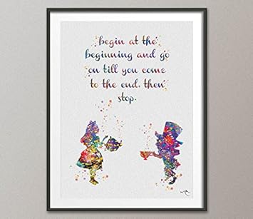 Chapelier Fou Et Alice Au Pays Des Merveilles Citation 2 Aquarelle Imprime Tea Time De Cuisine Art Pour Enfants Chambre D Enfant Cadeau De Mariage Decoration Murale A Suspendre No 487 Moyen 16 55