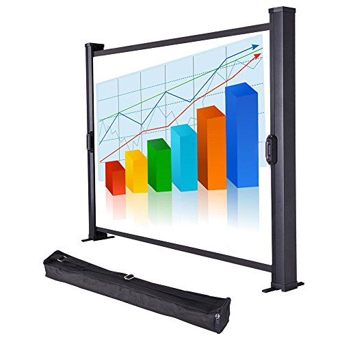 30" Diagonal Tabletop Mini Projector Screen Projection w/Carrying Bag for Conference