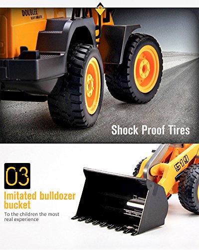 DOUBLE-E-RC-Front-Loader-8-Channel-Full-Functional-RC-Bulldozer-Truck-Electric-Remote-Control-Tractor-with-Lights-Sounds
