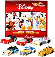 Hot Wheels Disney Character Car Classic Assortment Mickey and Friends 6-Pack Toy Vehicles Exclusive Daisy Char