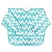 Bumkins Waterproof Sleeved Bib, Blue Chevron (6-24 Months)