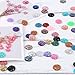 PP OPOUNT 150 Pieces Mix Shinny Color 12mm Round Flat Back Resin Cabochon Cameo Faux Druzy Cabochons for Jewelry Making, DIY Craft