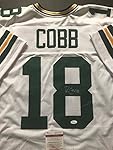Autographed/Signed Randall Cobb Green Bay Packers White Football Jersey JSA COA