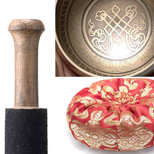 CAHAYA Tibetan Singing Bowls with Cushion and Mallet 3.7inches Meditation Sound Bowl Handcrafted in Nepal for Yoga… - Image 5