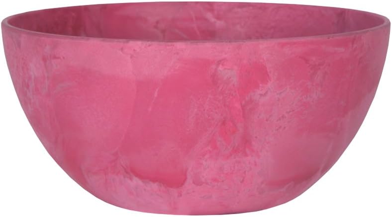 Artstone planter planter Fiona, frost-resistant and lightweight, 25 x 12 cm, pink