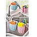 Grocery House Sponge Sink Holder, Hanging Silicone Kitchen Gadget Storage Organizer, Baskets Drain Bag (Gray)