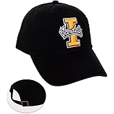Desert Cactus University of Idaho Baseball Hat Vandals U of I Brimmed Embroidered Cap Adjustable Cloth Strap Adult (Style A) Black