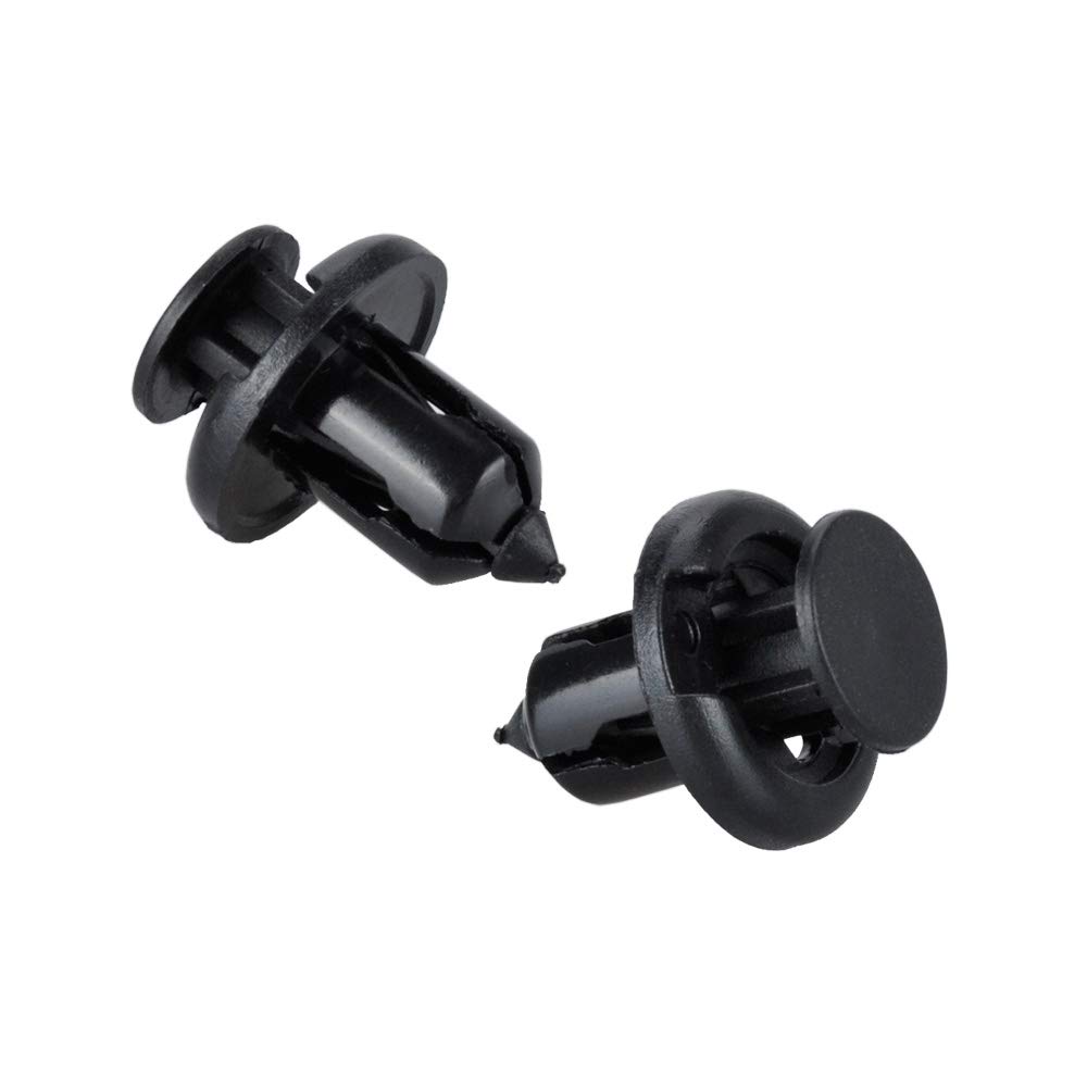 HUICAO 40Pcs 10mm Plastic Rivet Liner Fender Mud Flaps Bumper Fastener Push-Type Retainer Clips - Black
