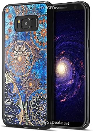 Galaxy S8 case,HYYGEDeal PC+TPU Colorful Flower pattern bumper Shockproof protection cover for Samsung Galaxy S8 (black flower)