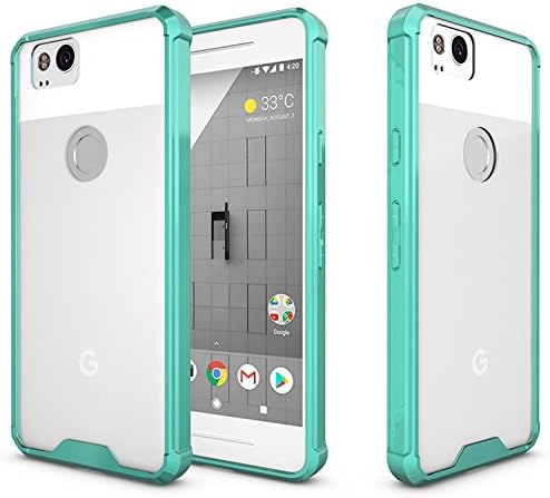 Google Pixel 2 XL Case, PopSmart Shockproof Hybrid Hard Clear Back Bumper Cover for Google Pixel 2 XL (mint)