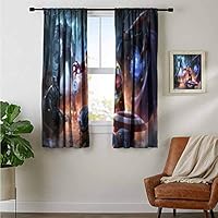 ZhiHdecor Customized Curtains Avengers vs dc Justice League 2p Indo Treatments for Short Indo