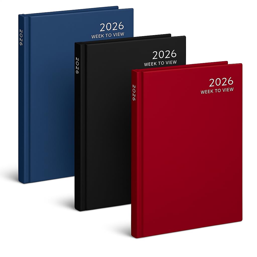 Sixstore Week to View A4 Diary 2026 Appointment Diaries Office Work Planner Desk Organiser A4 WTV 2026 Diaries Year Planning 1 Diary Sent at Random
