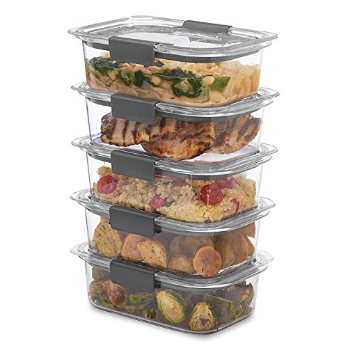 Rubbermaid Brilliance 3.2 and 4.7 Cup Food Storage Container Set, Clear