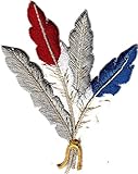 FEATHERS- SOUTHWEST-WESTERN- NATIVE AMERICAN-Iron On Embroidered Patch