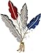 FEATHERS- SOUTHWEST-WESTERN- NATIVE AMERICAN-Iron On Embroidered Patch