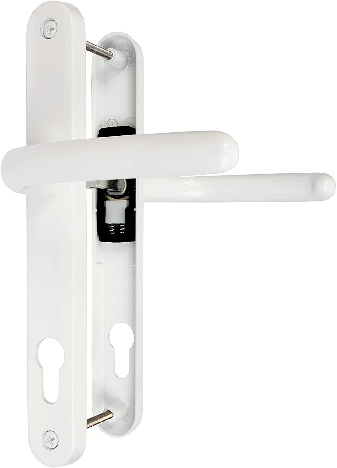 uPVC Door Handles Set Lever/Lever White 92pz - 210mm Screw to Screw - Back Plate 240mm