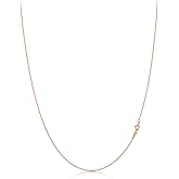 KEZEF 1mm 925 Sterling Silver Necklace for Women | 16-36 inch long Silver, 18k Gold, Rose Gold Necklaces for Women - Made In Italy Real Cable Chain Jewelry | Dainty cadena de plata s925 para mujer
