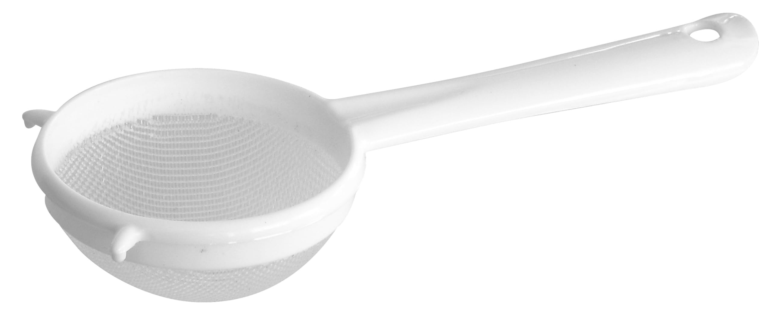 Fackelmann Sieve 6cm⌀, Strainer, Small, Fine Mesh, Plastic, 6x15x3.5cm, White