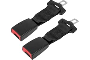 Lot de 2 extensions de ceinture de sécurité de 22,9 cm avec languette en métal, extension de ceinture de sécurité pour hommes