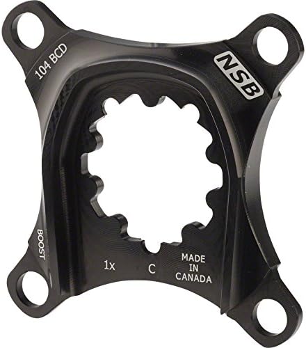 NSB SS0015-B Spider for Unisex Adult Bottom Brackets, Black