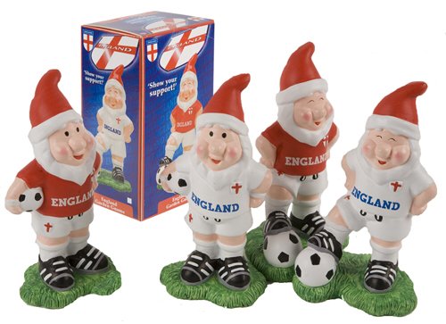 Toyland® Pack Of 2-6" England Garden Gnomes - Euros & World Cup - English Party Decorations