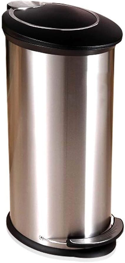 Lhzhg Mulleimer 30l Kleiner Tretmulleimer Aus Kunststoff Und Metall Abfalleimer Mit Deckel Und Fusspedal Fur Kuche Und Badezimmer Amazon De Kuche Haushalt